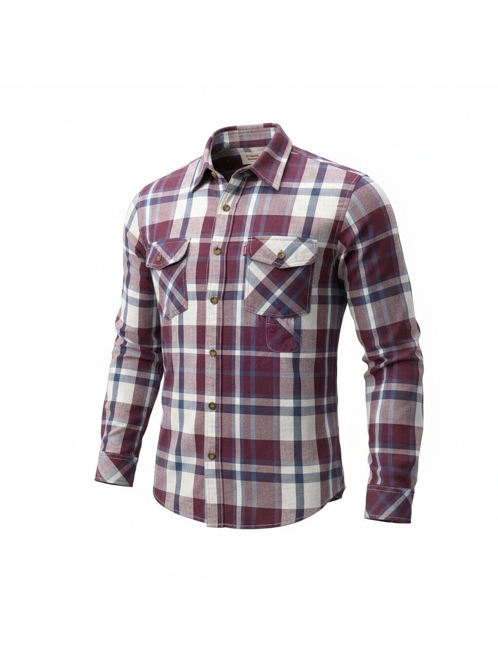 Levi's Men's XL Plaid Western Button-Up Shirt Long Sleeve Red Tab